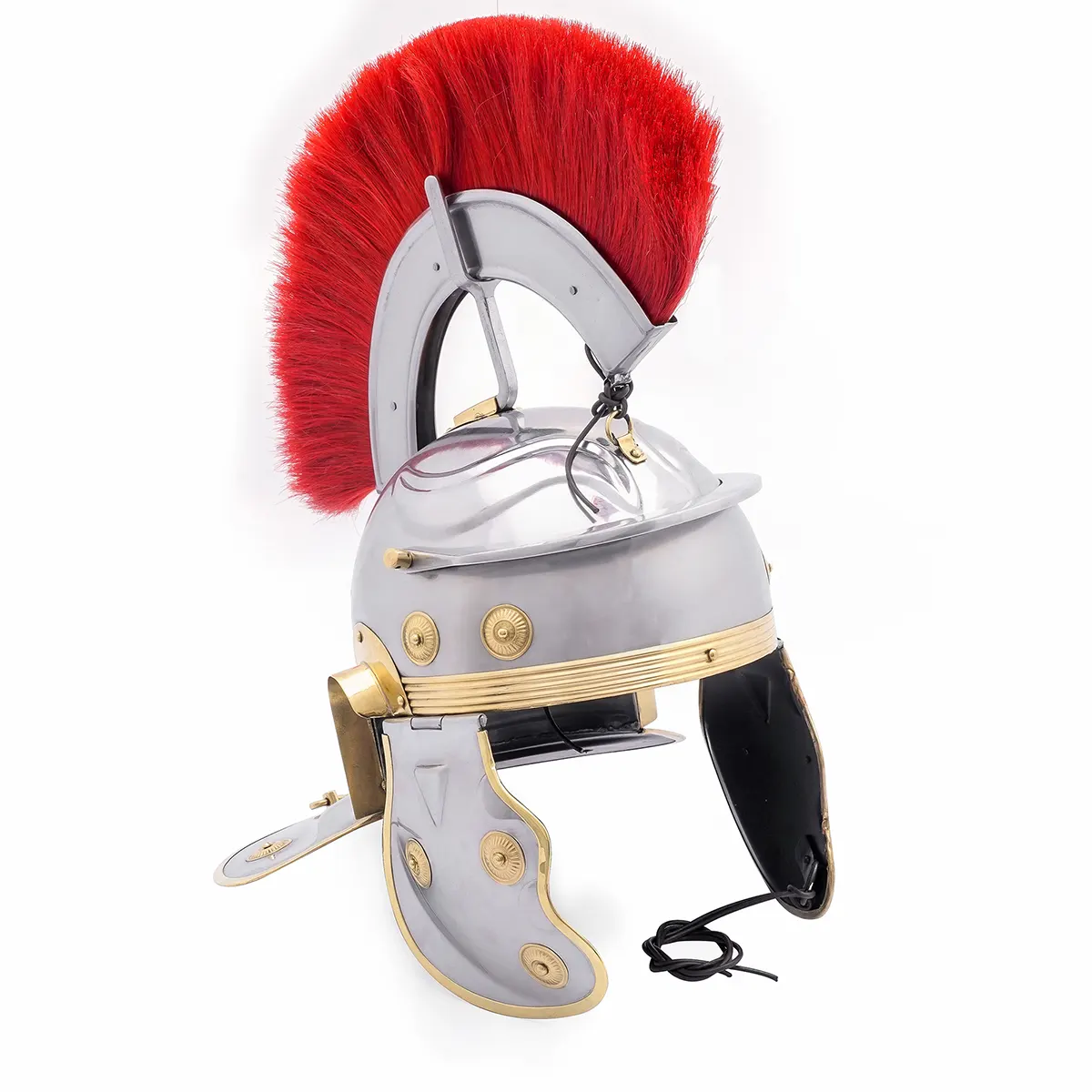 Roman Legionary Steel Helmet with Red Plume – 18 Gauge Handcrafted Mild Steel | Historical Armor Roman Legionary Steel Helmet with Red Plume – 18 Gauge Handcrafted Mild Steel | Historical Armor - Image 5