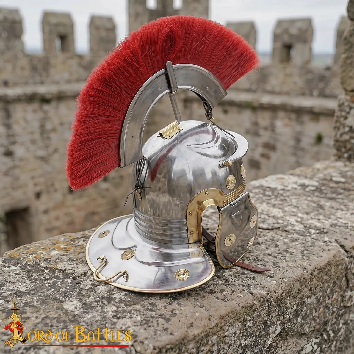 Roman Legionary Steel Helmet with Red Plume – 18 Gauge Handcrafted Mild Steel | Historical Armor Roman Legionary Steel Helmet with Red Plume – 18 Gauge Handcrafted Mild Steel | Historical Armor - Image 7