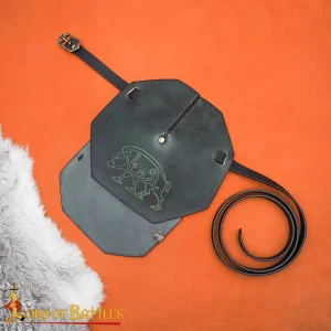 Hand Embossed Norse Leather Shoulder Pauldrons