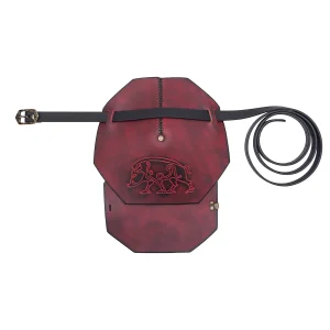 Hand Embossed Norse Leather Shoulder Pauldrons