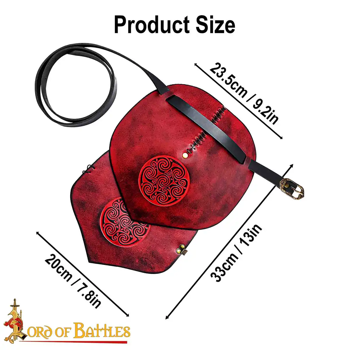 Leather Pauldron with Embossed Celtic Spiral Design Leather Pauldron with Embossed Celtic Spiral Design - Image 3