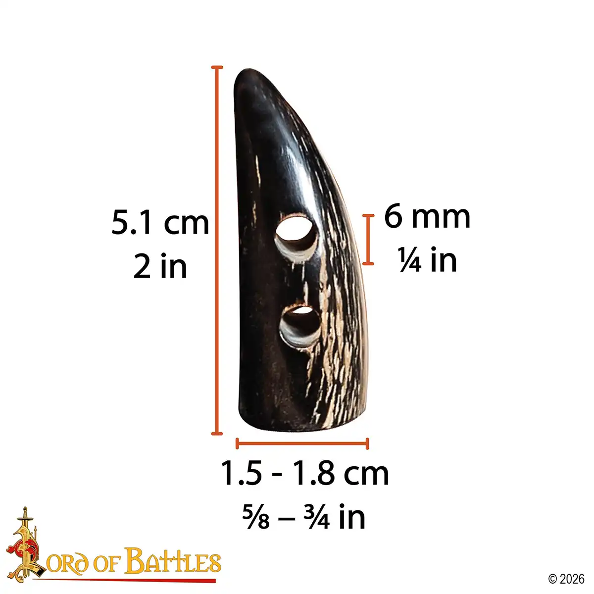 Ox Horn Toggle Buttons Set of 5 Ox Horn Toggle Buttons Set of 5 - Image 3