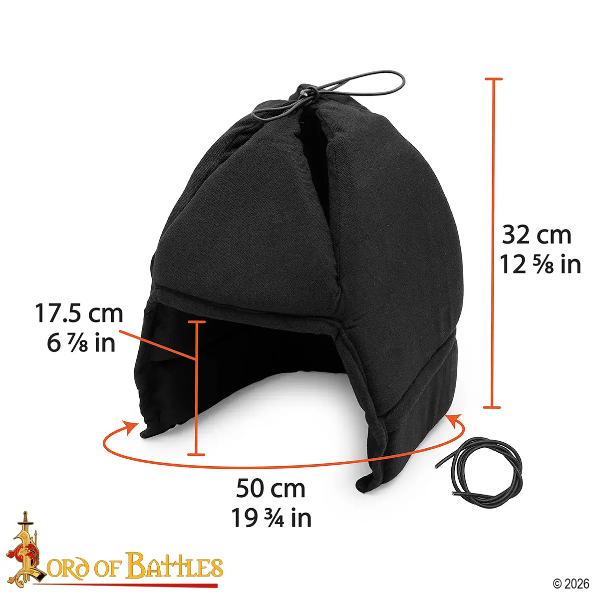 Padded Helmet Liner for Medieval Bascinet - Image 3