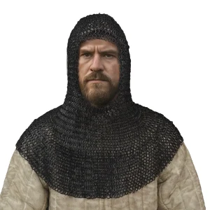 Round Riveted Chainmail Coif