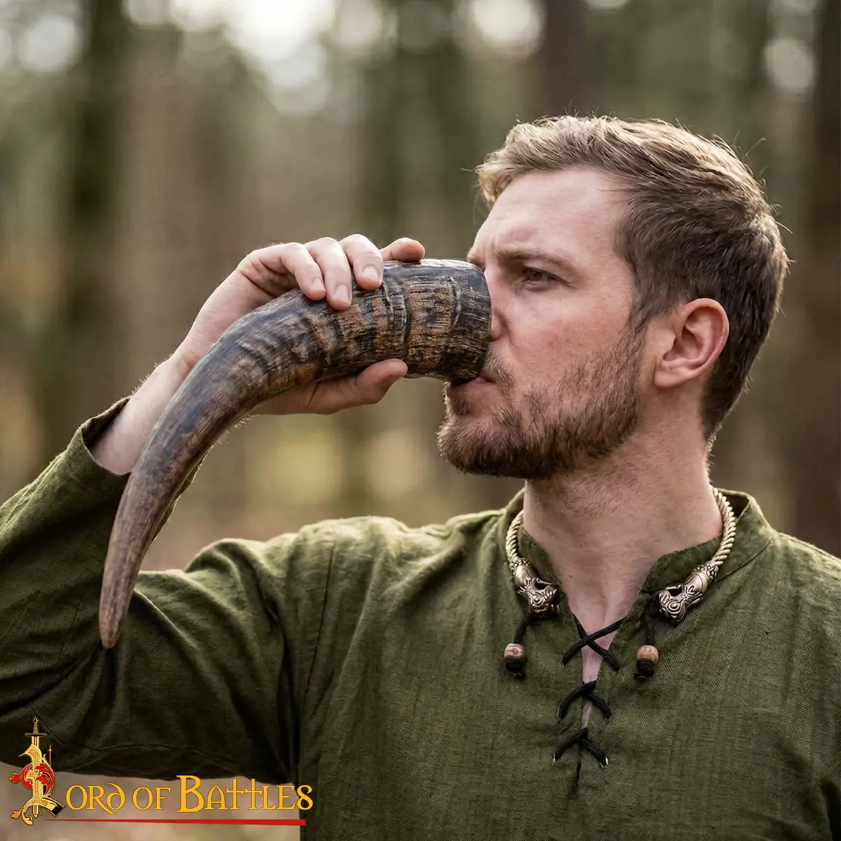 Medieval Viking Drinking Horn, Ox Horn Tankard for Mead Medieval Viking Drinking Horn, Ox Horn Tankard for Mead - Image 6