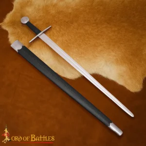 Traditionally Hand-forged Viking Sword with Scabbard – 37” Fully Tempered Steel Blade