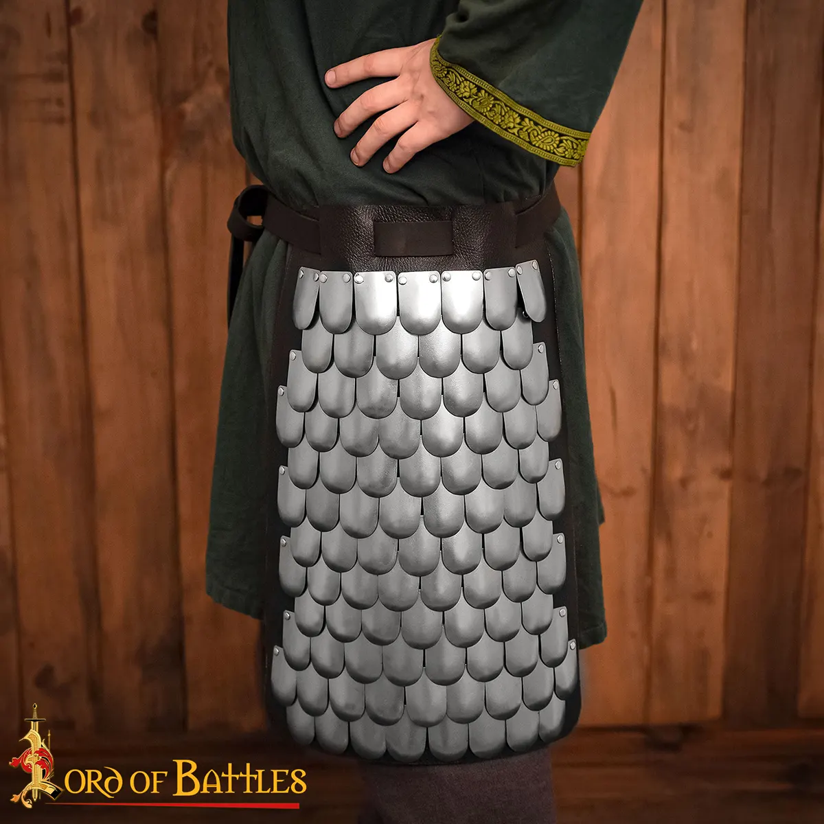 Viking Warrior Scale Skirt Genuine Leather and 20G Steel Scales Viking Warrior Scale Skirt Genuine Leather and 20G Steel Scales - Image 2