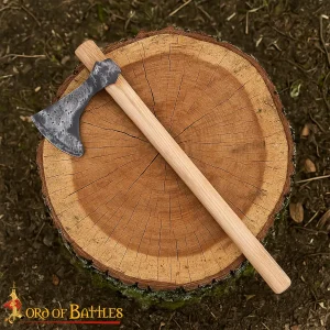 Viking Warrior’s Hand Axe Forged Mild Steel Head with Natural Finish