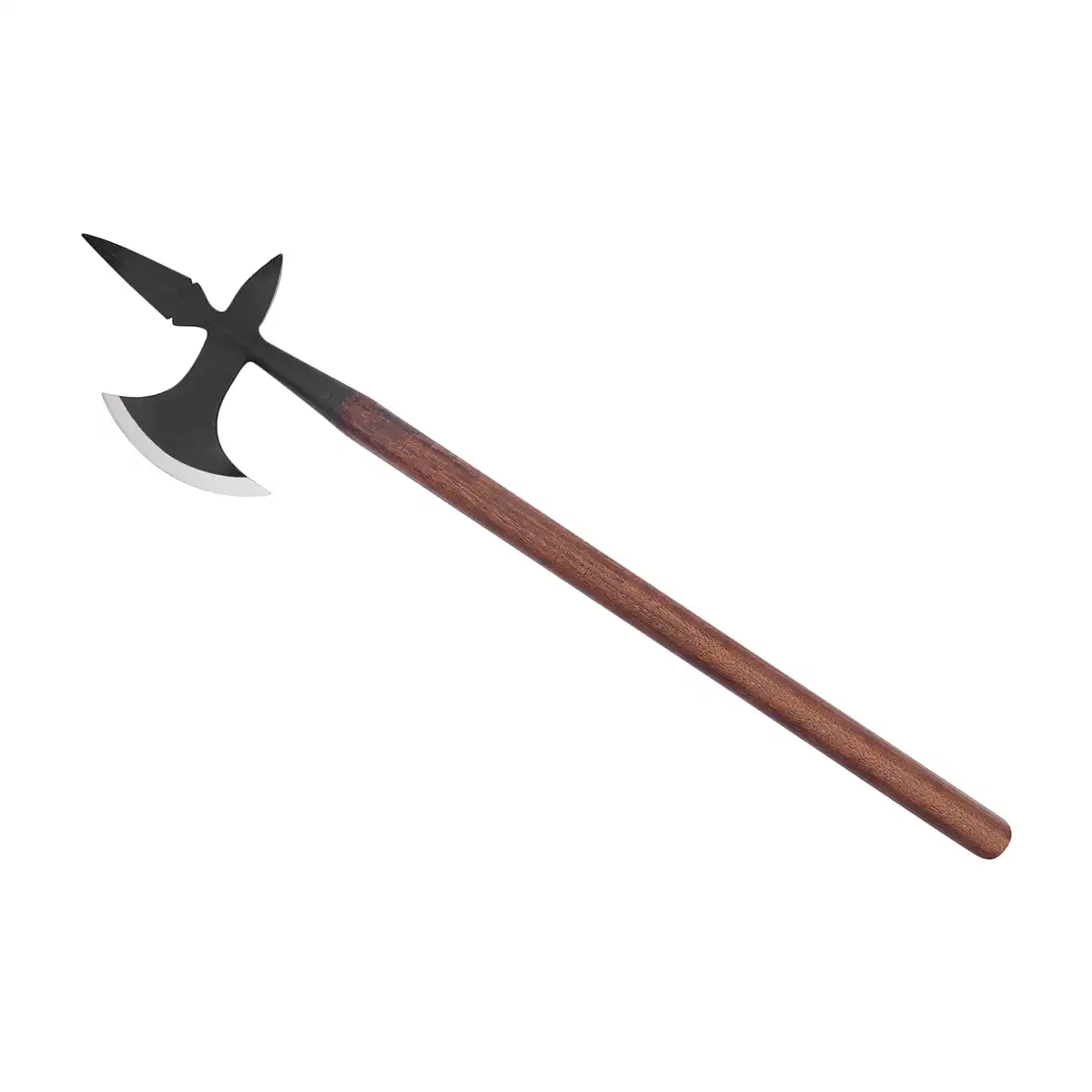 Medieval Hand-Forged Battle Axe with Wood Handle – Carbon Steel War Axe - Image 5