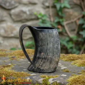 Viking Beer Tankard - Polished Natural Horn Mug