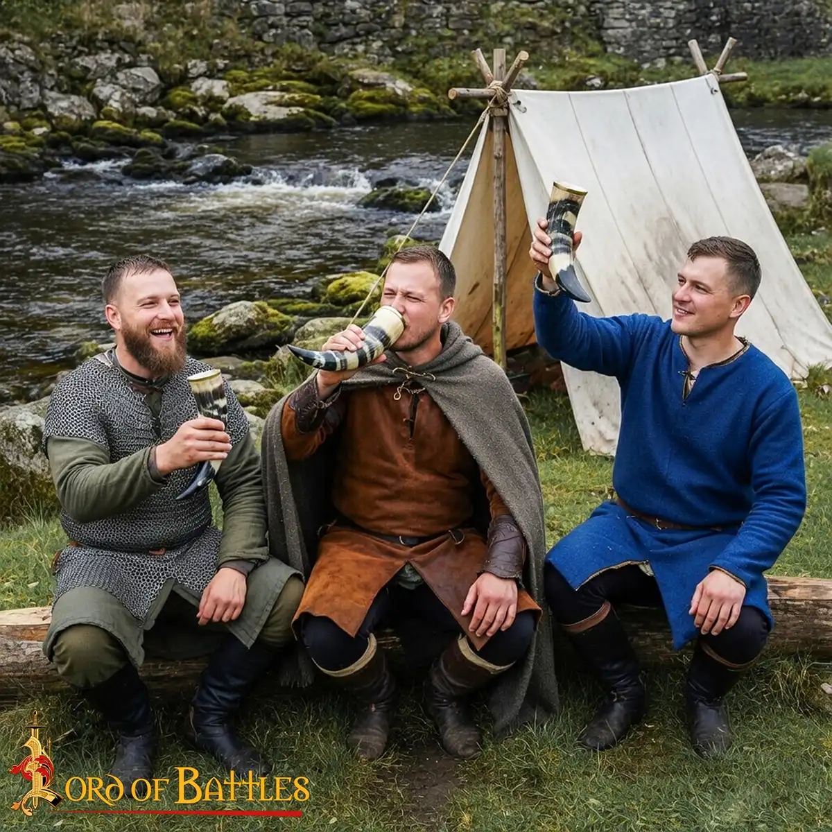 Medieval Viking Drinking Horn with Solid Brass Rim Medieval Viking Drinking Horn with Solid Brass Rim - Image 5