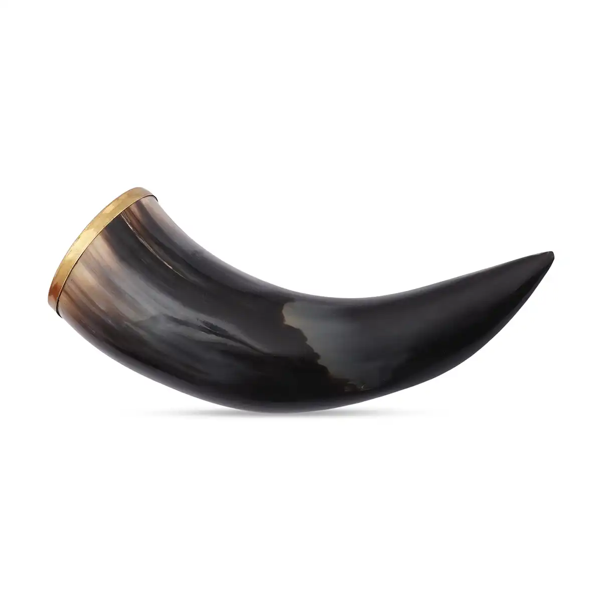 Medieval Viking Drinking Horn with Solid Brass Rim Medieval Viking Drinking Horn with Solid Brass Rim - Image 4