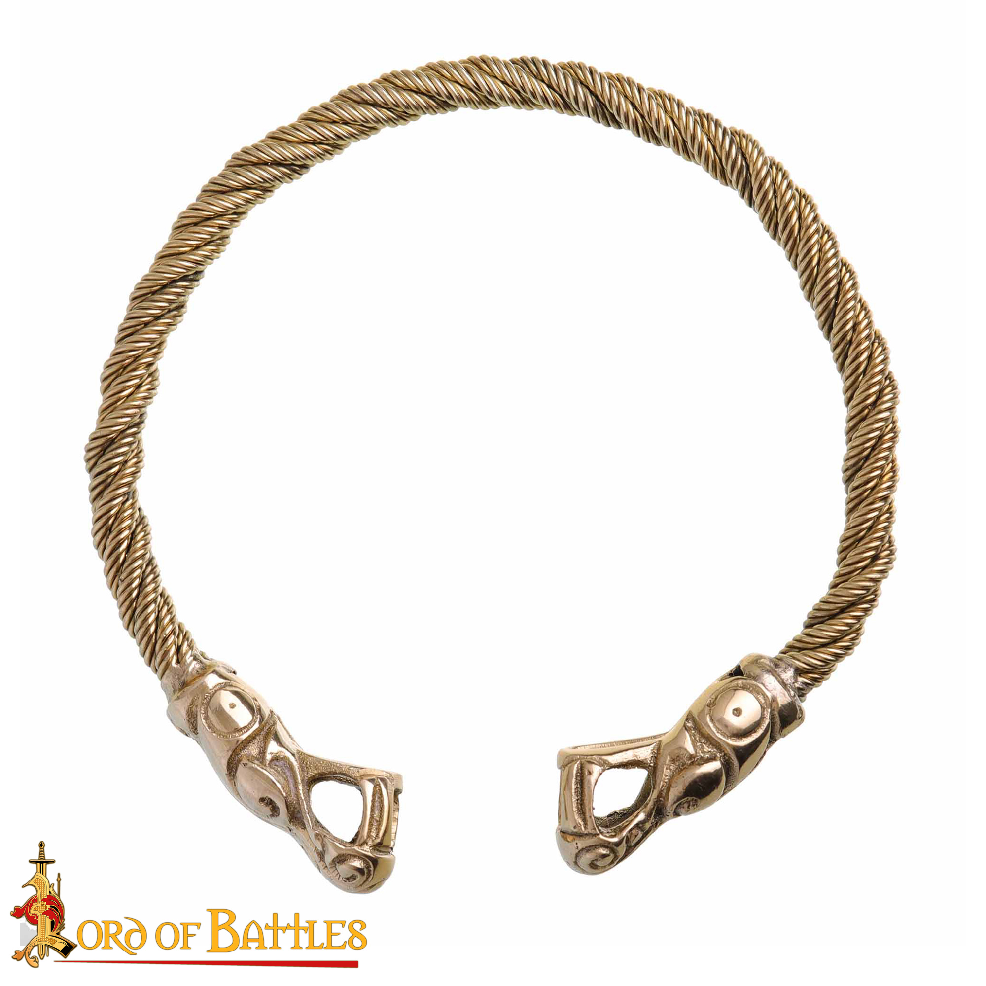 Viking Fenrir Wolf Torc Pure Solid Brass Neck Ring Viking Fenrir Wolf Torc Pure Solid Brass Neck Ring - Image 3