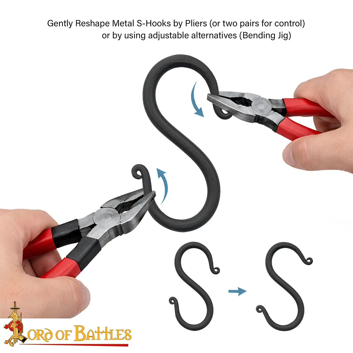 Hand Forged S Hook Set of 5 Hand Forged S Hook Set of 5 - Image 4
