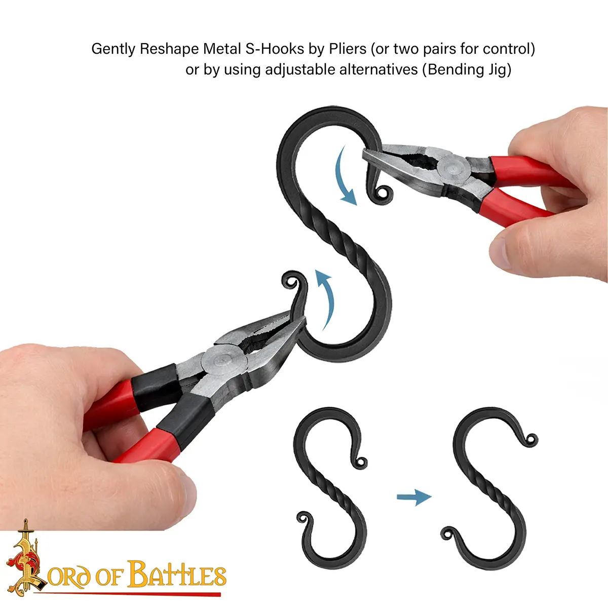 Medieval Twisted S Hook Set of 5 Medieval Twisted S Hook Set of 5 - Image 5