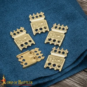 Viking Belt Chape - Ornate Brass Belt End Tip