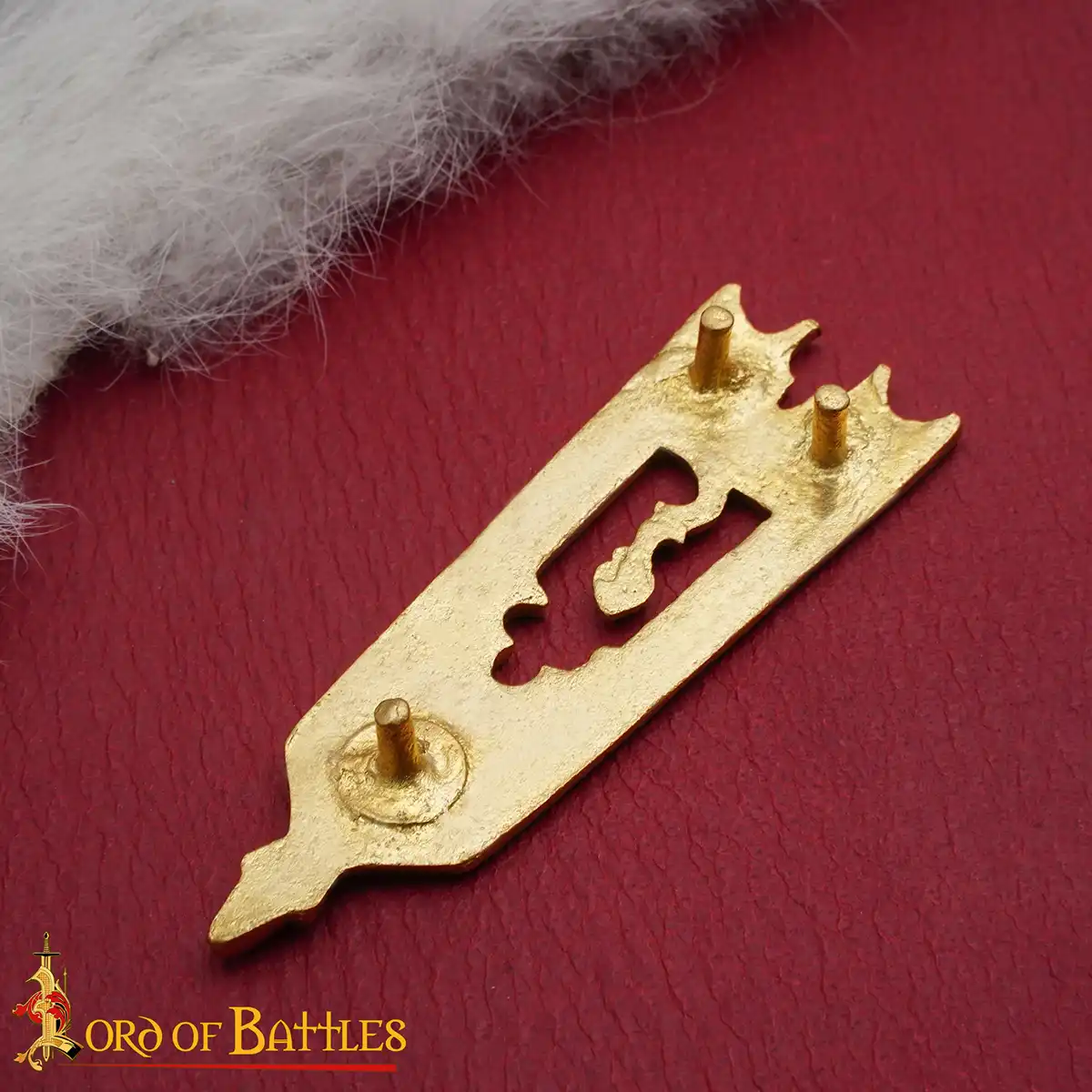 Closed Thistle Pure Solid Brass Belt End Chape - Image 8