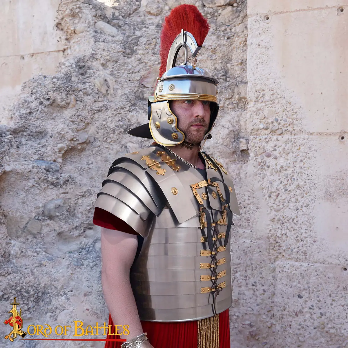 Roman Lorica Segmentata Corbridge A, 20 Gauge Steel Armor with Brass & Leather Fittings Roman Lorica Segmentata Corbridge A, 20 Gauge Steel Armor with Brass & Leather Fittings - Image 2