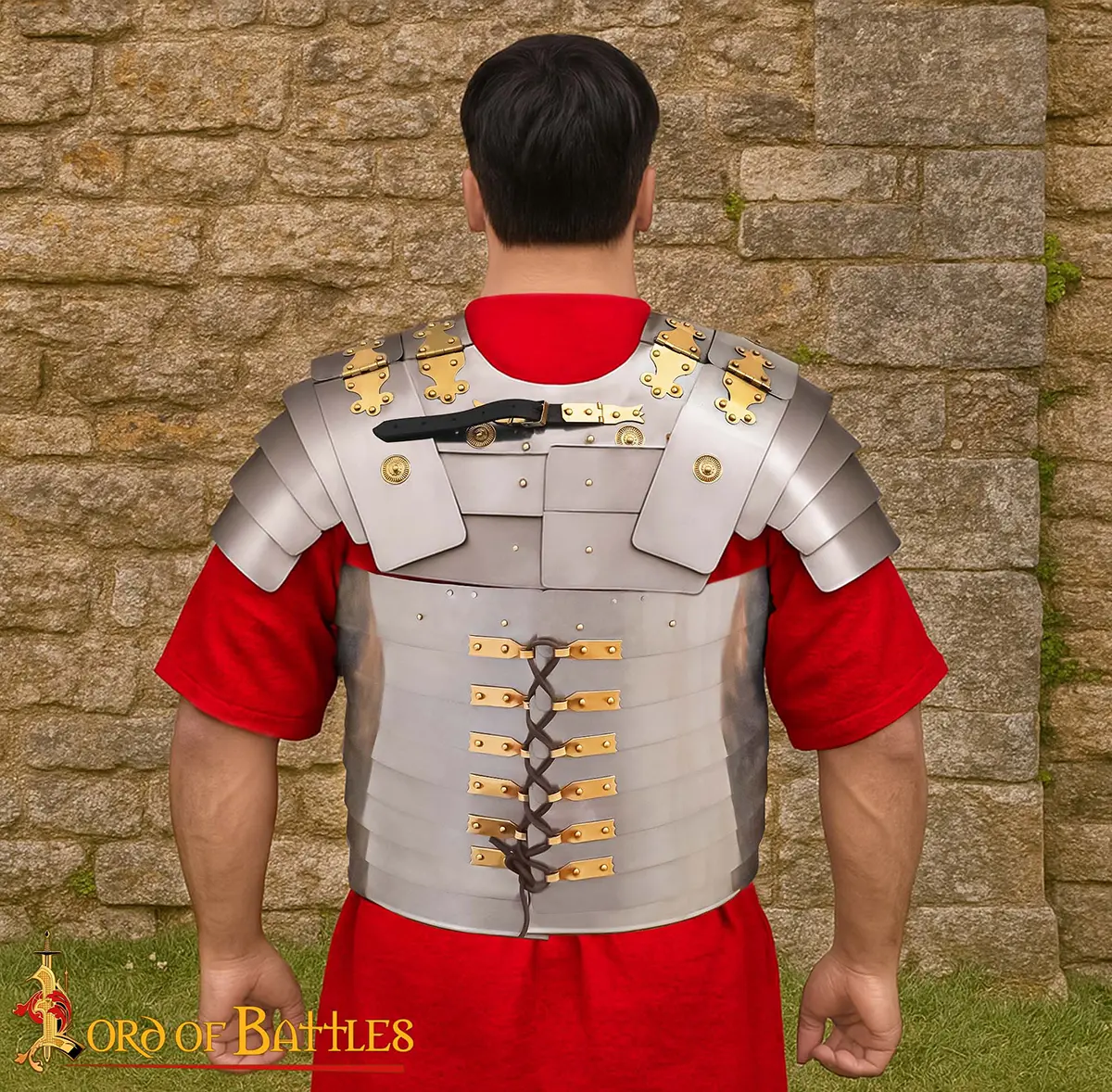 Roman Lorica Segmentata Corbridge A, 20 Gauge Steel Armor with Brass & Leather Fittings Roman Lorica Segmentata Corbridge A, 20 Gauge Steel Armor with Brass & Leather Fittings - Image 5