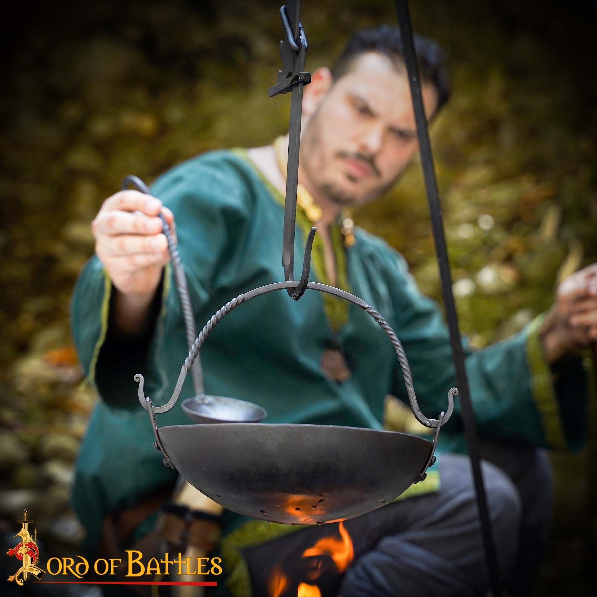 Hand Forged Cauldron Fully Functional Iron Camping Accessory Hand Forged Cauldron Fully Functional Iron Camping Accessory - Image 7