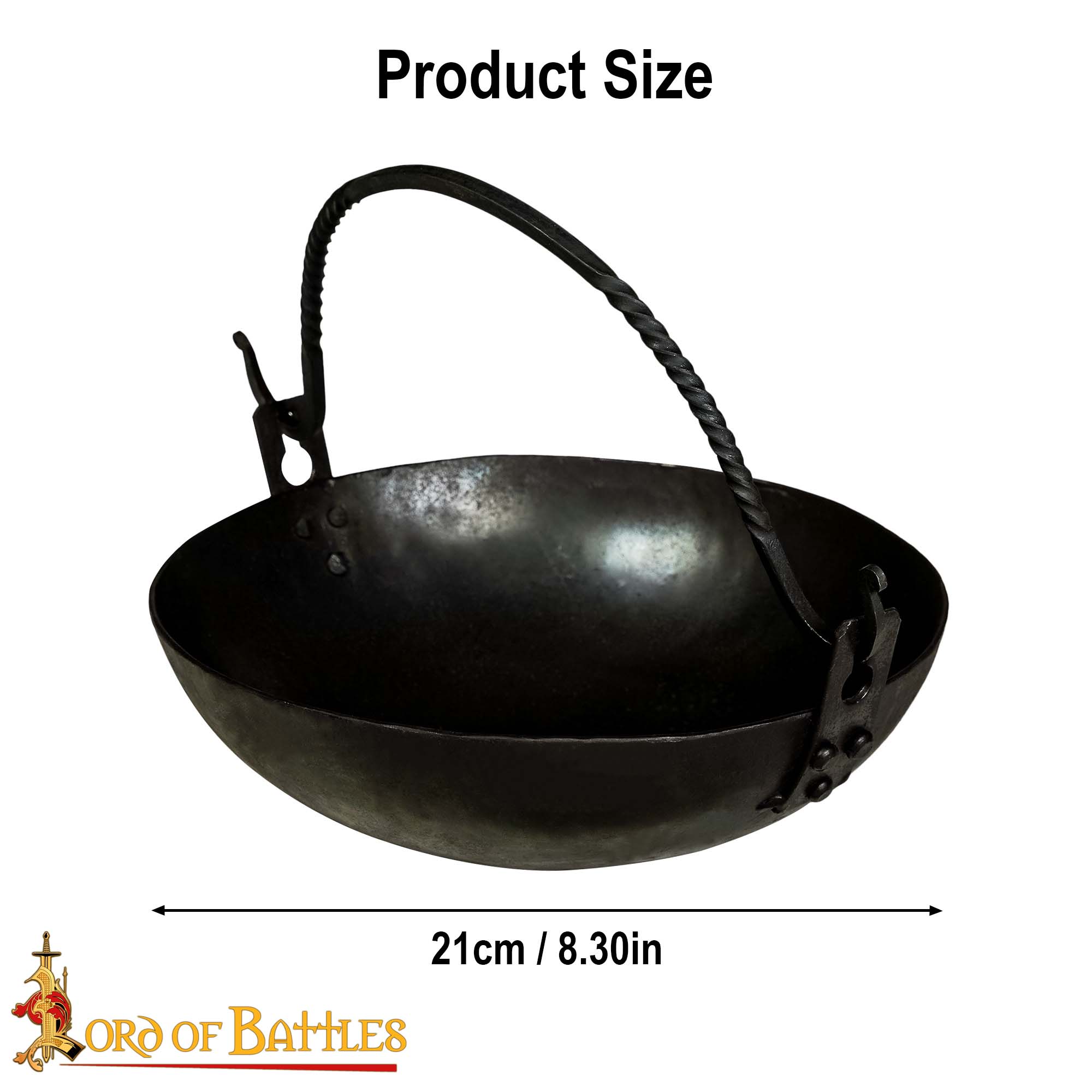 Hand Forged Cauldron Fully Functional Iron Camping Accessory Hand Forged Cauldron Fully Functional Iron Camping Accessory - Image 3