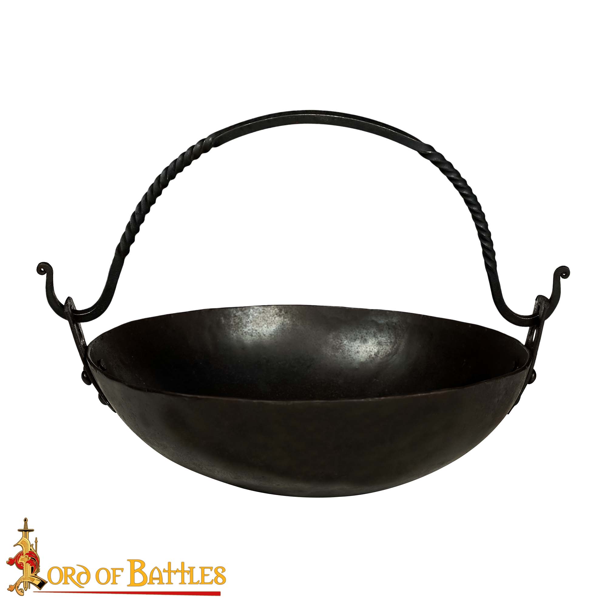 Hand Forged Cauldron Fully Functional Iron Camping Accessory Hand Forged Cauldron
