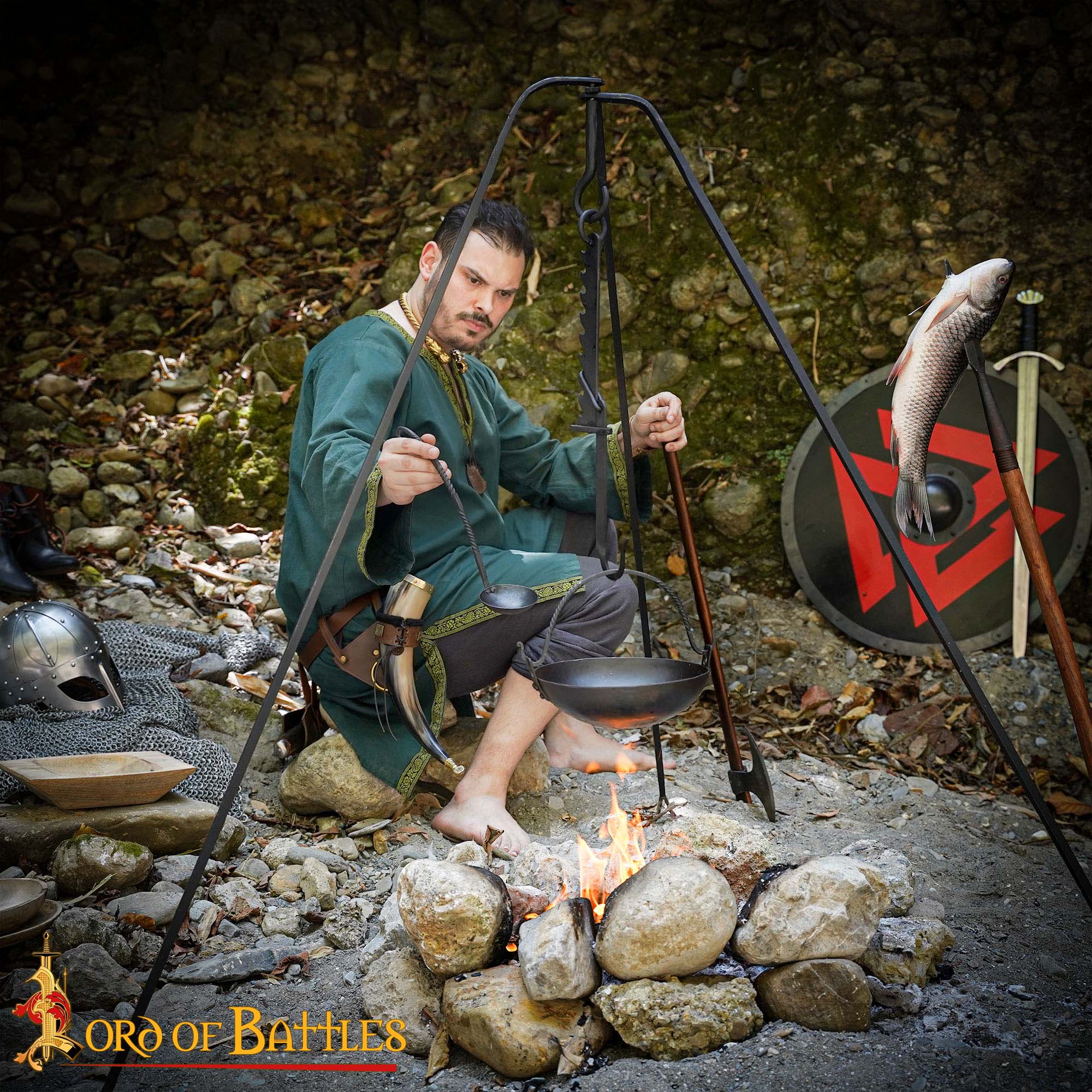 Hand Forged Cauldron Fully Functional Iron Camping Accessory Hand Forged Cauldron Fully Functional Iron Camping Accessory - Image 5