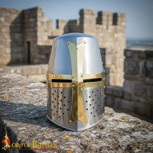 brass crusader helmet
