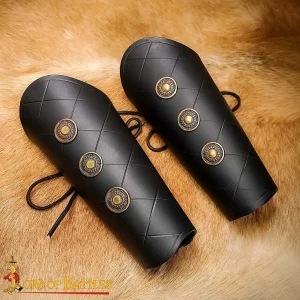 Medieval Handcrafted Genuine Leather Bracers
