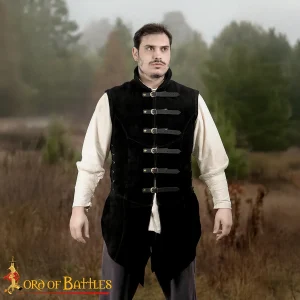 Medieval Suede Leather Jerkin - Adrián Renaissance Doublet
