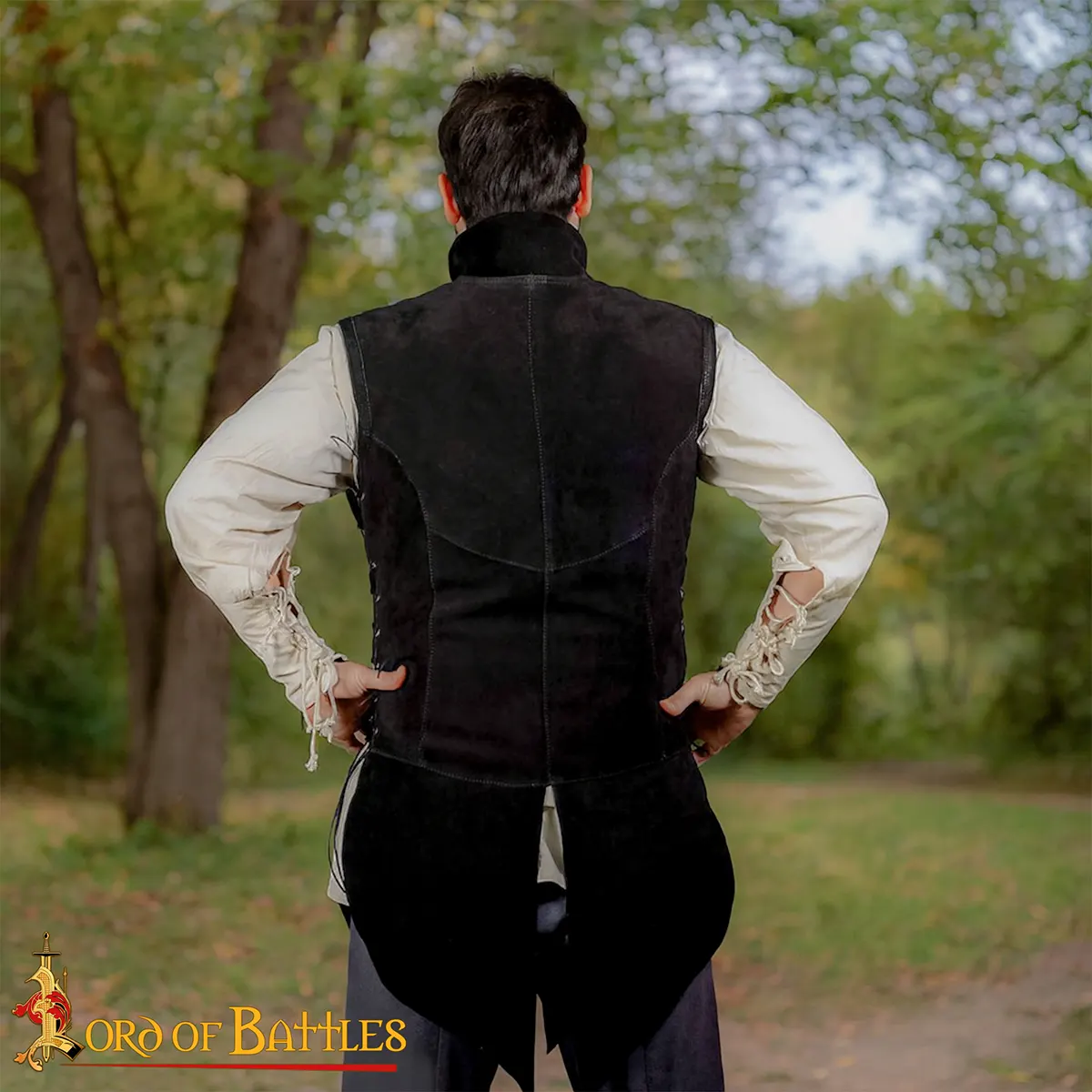 Medieval Suede Leather Jerkin - Adrián Renaissance Doublet Medieval Suede Leather Jerkin - Adrián Renaissance Doublet - Image 5