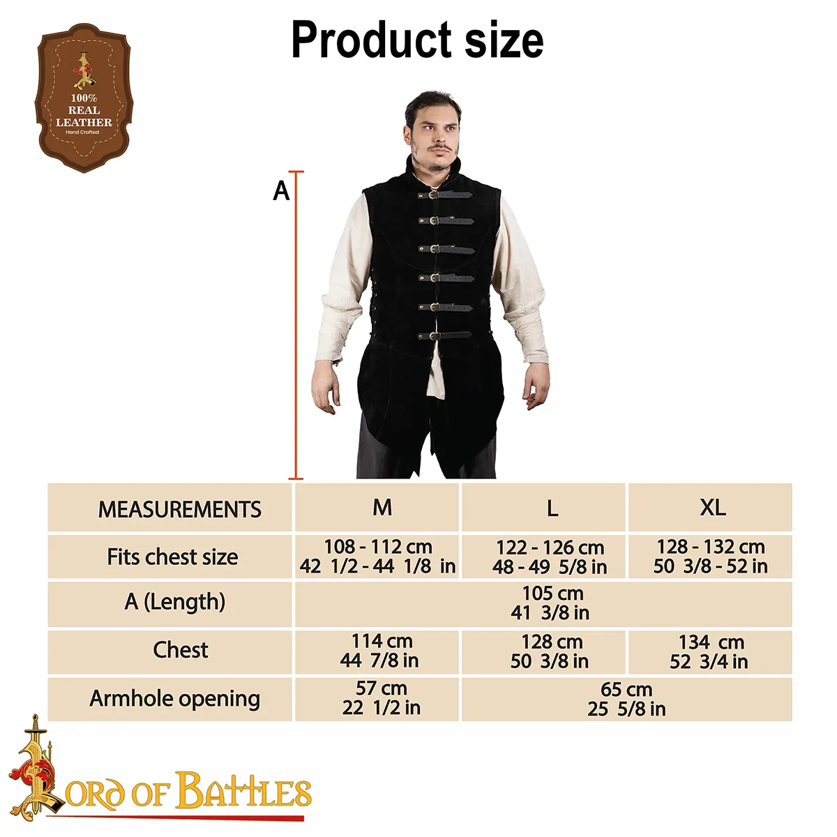 Medieval Suede Leather Jerkin - Adrián Renaissance Doublet Medieval Suede Leather Jerkin - Adrián Renaissance Doublet - Image 3