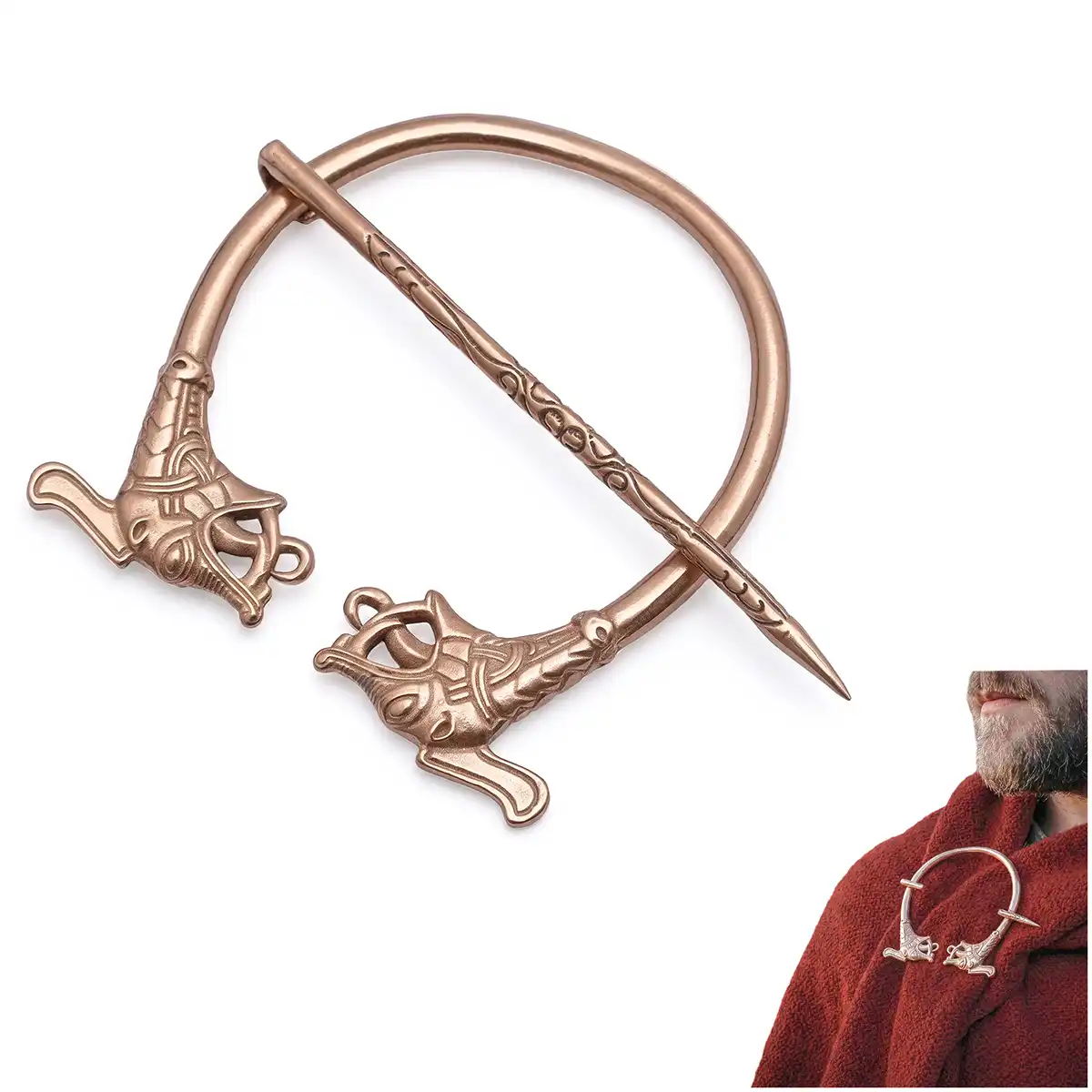 Bronze Dragon Penannular Brooch Bronze Dragon Penannular Brooch - Image 3