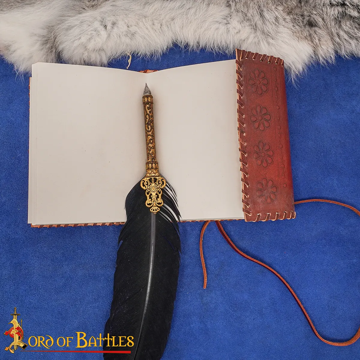 Leather Journal Notebook with Green Stone & Etching Leather Journal Notebook with Green Stone & Etching - Image 2