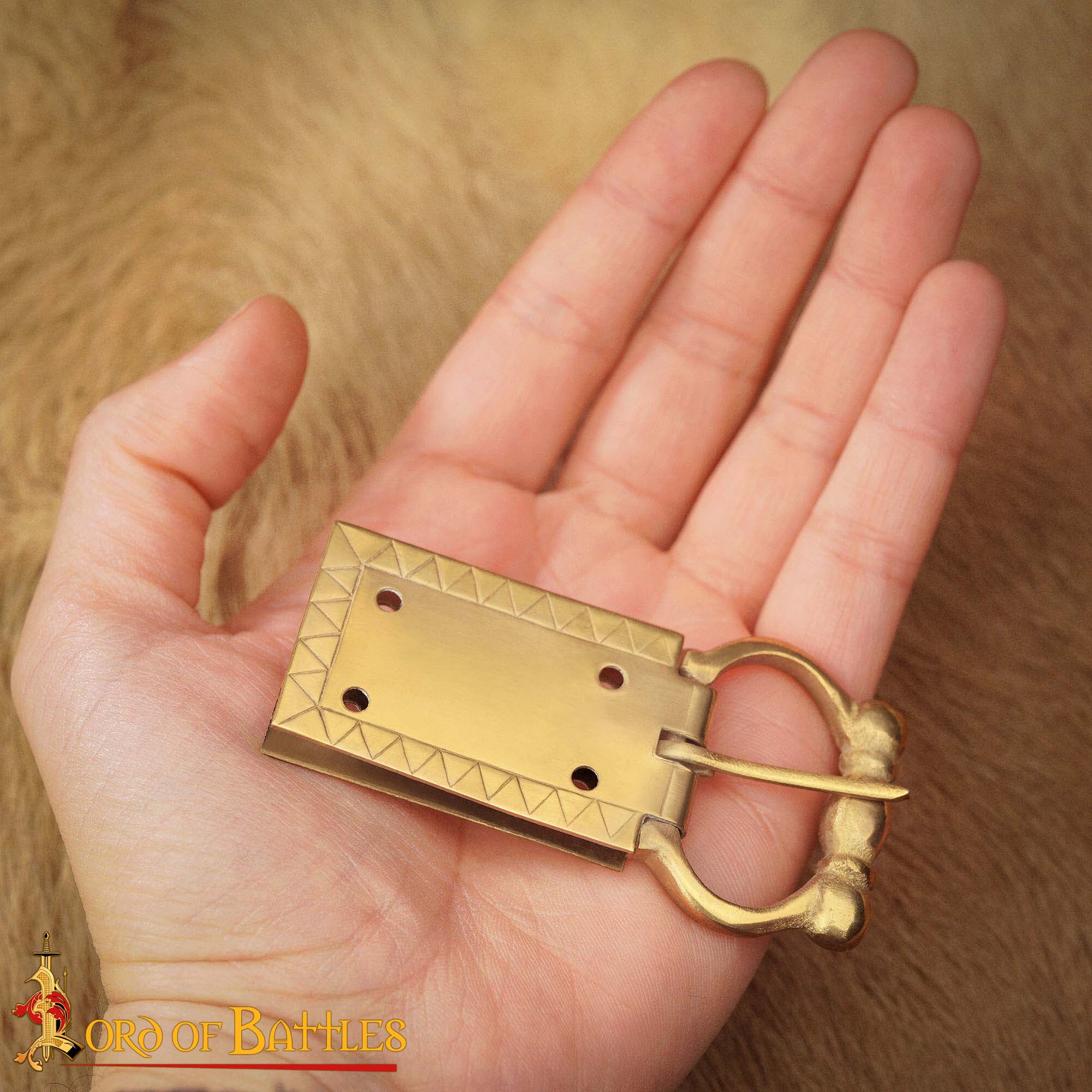 Medieval Pure Solid Brass Belt Buckle Functional Clothing Accessory Medieval Pure Solid Brass Belt Buckle Functional Clothing Accessory - Image 7