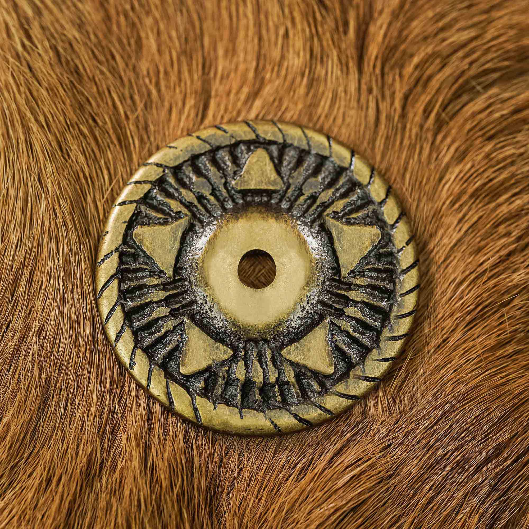 Antique Brass Pentacle Adornments Set of 5 Ideal Leather and Clothing Accessory Antique Brass Pentacle Adornments Set of 5 Ideal Leather and Clothing Accessory - Image 6