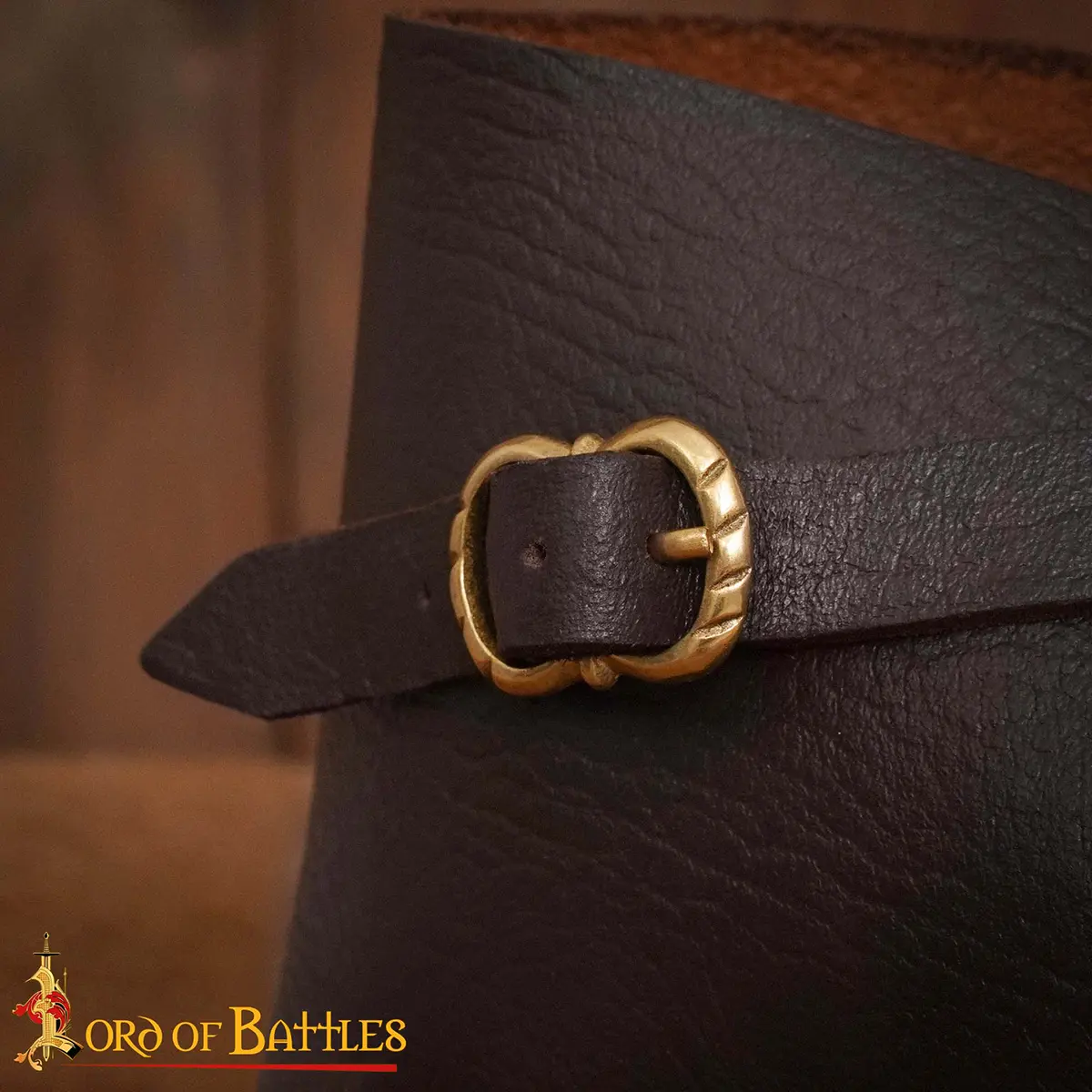 Medieval Ankle Boots – Handcrafted Leather Footwear with Brass Buckle Closures Medieval Ankle Boots – Handcrafted Leather Footwear with Brass Buckle Closures - Image 7