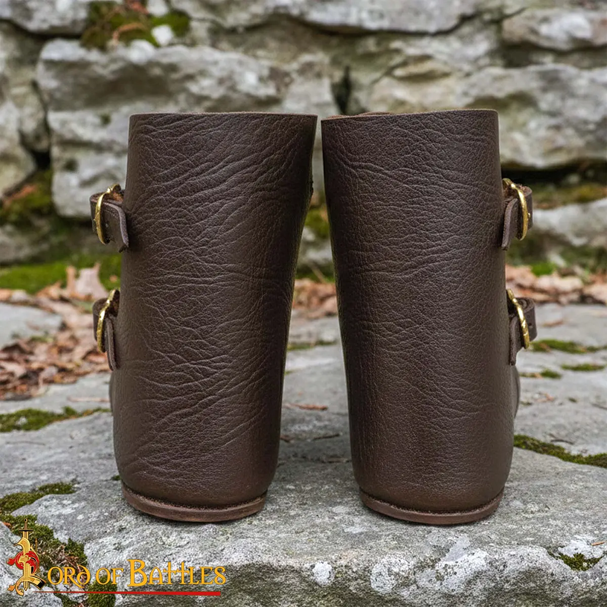 Medieval Ankle Boots – Handcrafted Leather Footwear with Brass Buckle Closures Medieval Ankle Boots – Handcrafted Leather Footwear with Brass Buckle Closures - Image 6