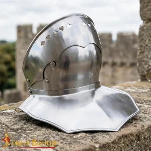 Gorget with Articulated Bevor - 18 Gauge Steel