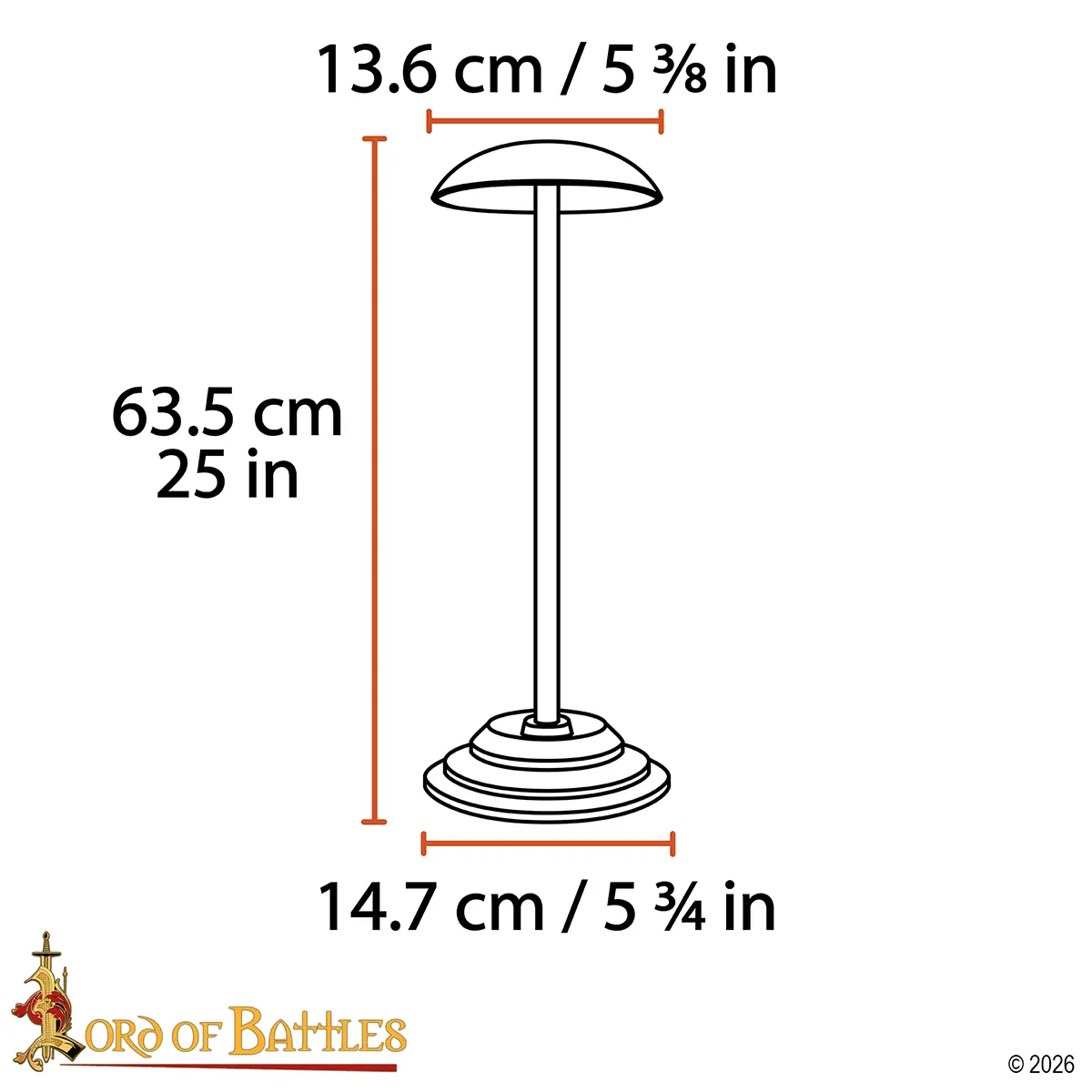 Iron Helmet Display Stand - Image 3