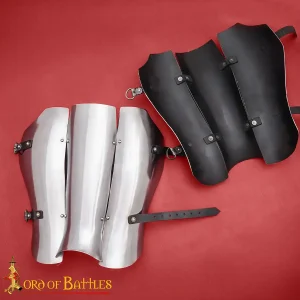 3 plate medieval greaves