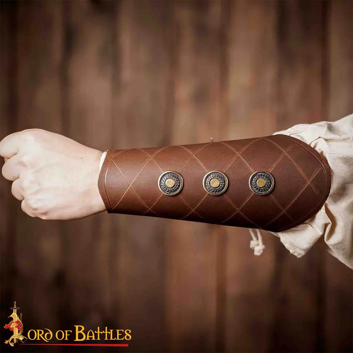 Medieval Handcrafted Genuine Leather Bracers - Image 6