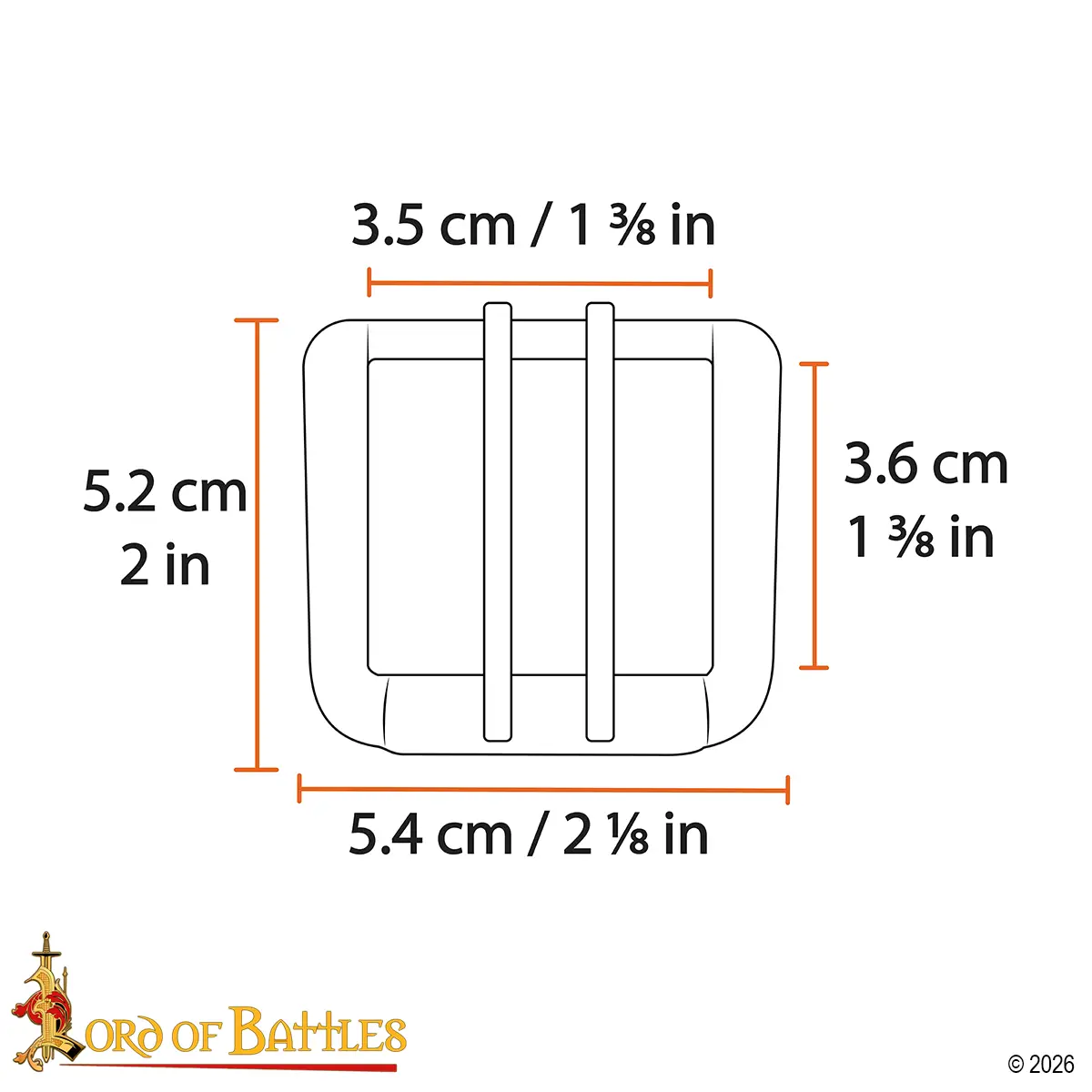Medieval Double-Prong Buckle Set of 3 - Image 3